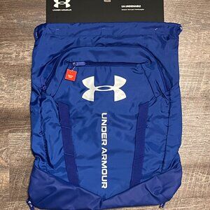 NWT Under Armour UA Undeniable Sports School Drawstring Backpack Bag Blue